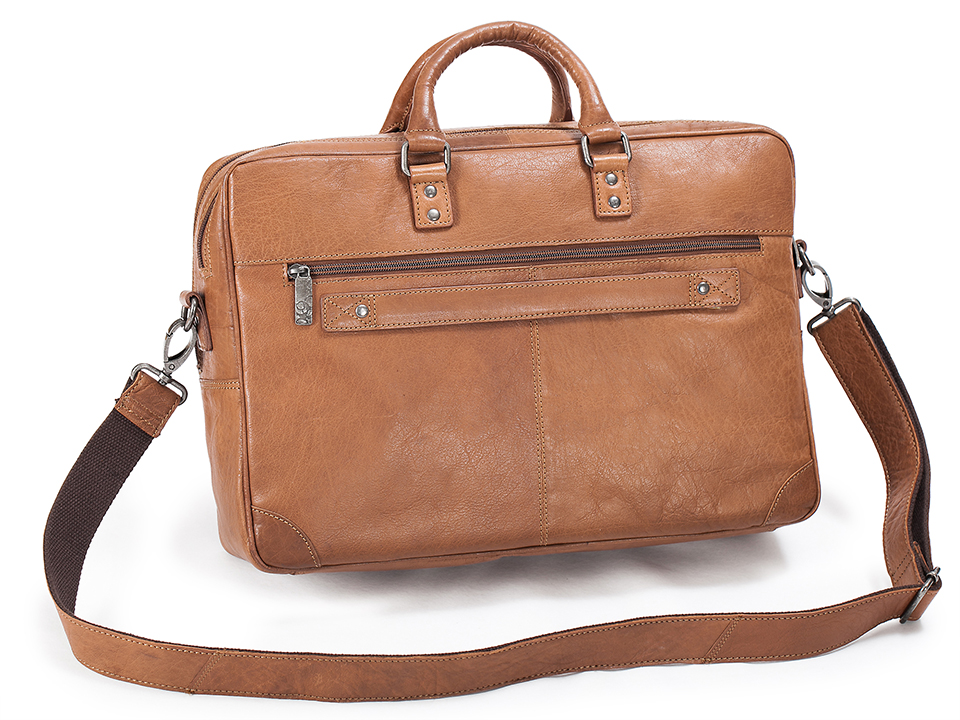 Aktatáska Briefcase Soft 15"-16" 2-zip Tan BB114-1 2 Aktatáska Briefcase Soft 15"-16" 2-zip Tan BB114-1 - Image 2