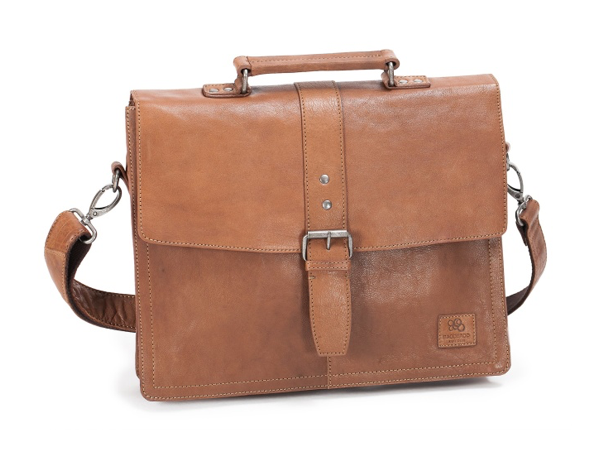 Aktatáska Briefcase 13″ Tan 1 férfi bőr válltáska BB139 - Bivallybőr és egyedi design