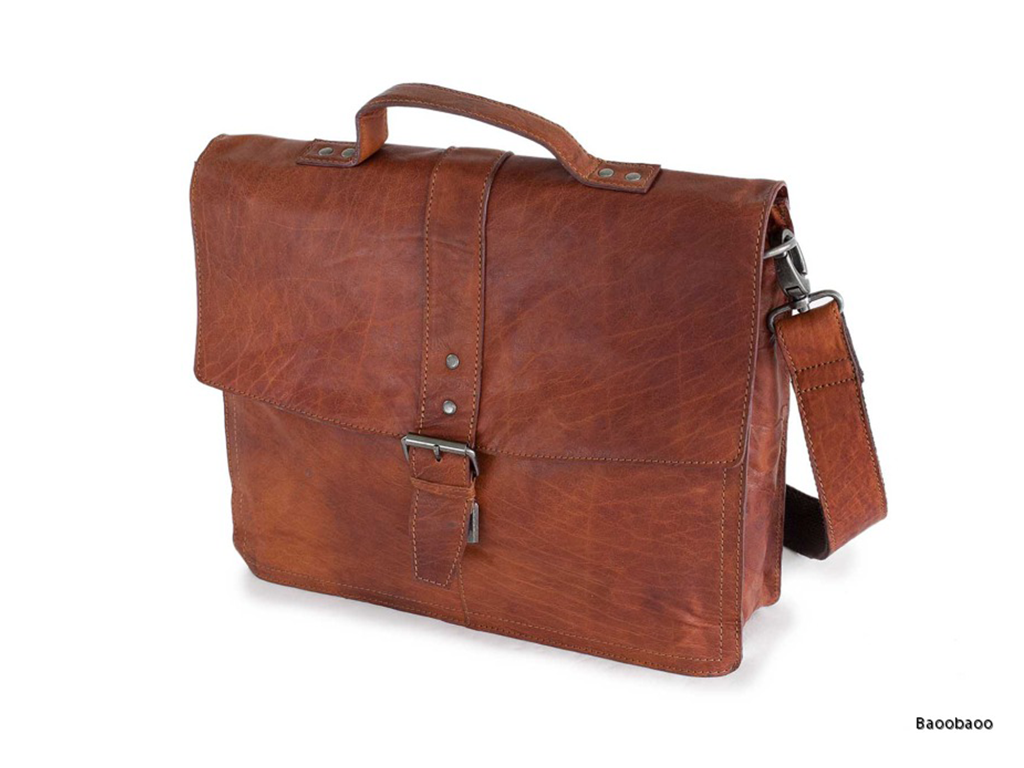 Aktatáska Briefcase 13″ Brandy 1 férfi bőr válltáska BB139 - Bivallybőr és egyedi design