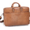 Aktatáska Briefcase Soft 15"-16" 2-zip Tan BB114-1 5 férfi bőr aktatáska 15-16 Tan BB114-1 - 2 cipzáras bivallybőr laptoptáska elegáns világosbarna