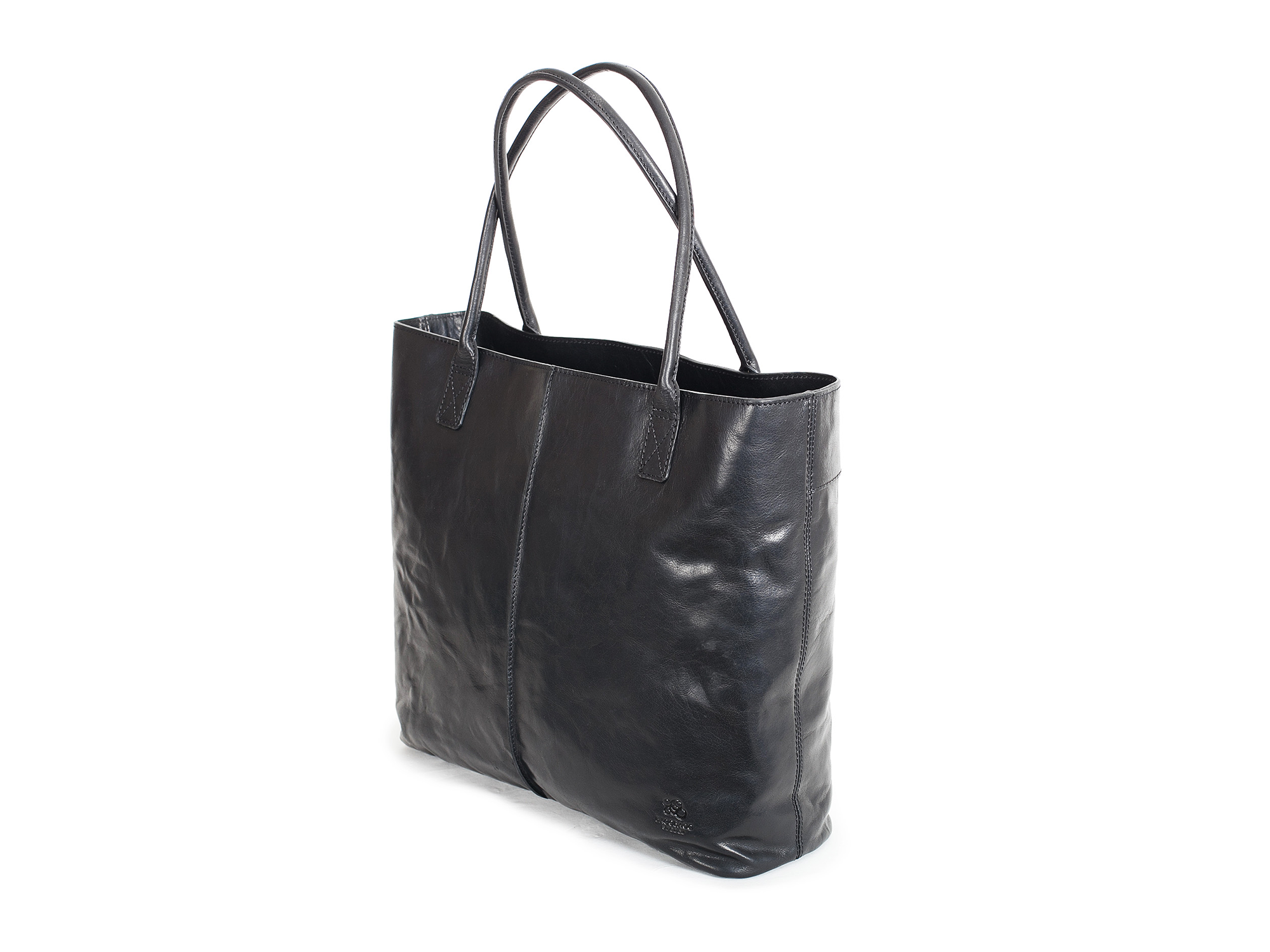 Bevásárló táska Shopper Black LB011 1 Fekete bivalybőr női bevásárló táska (LB011)