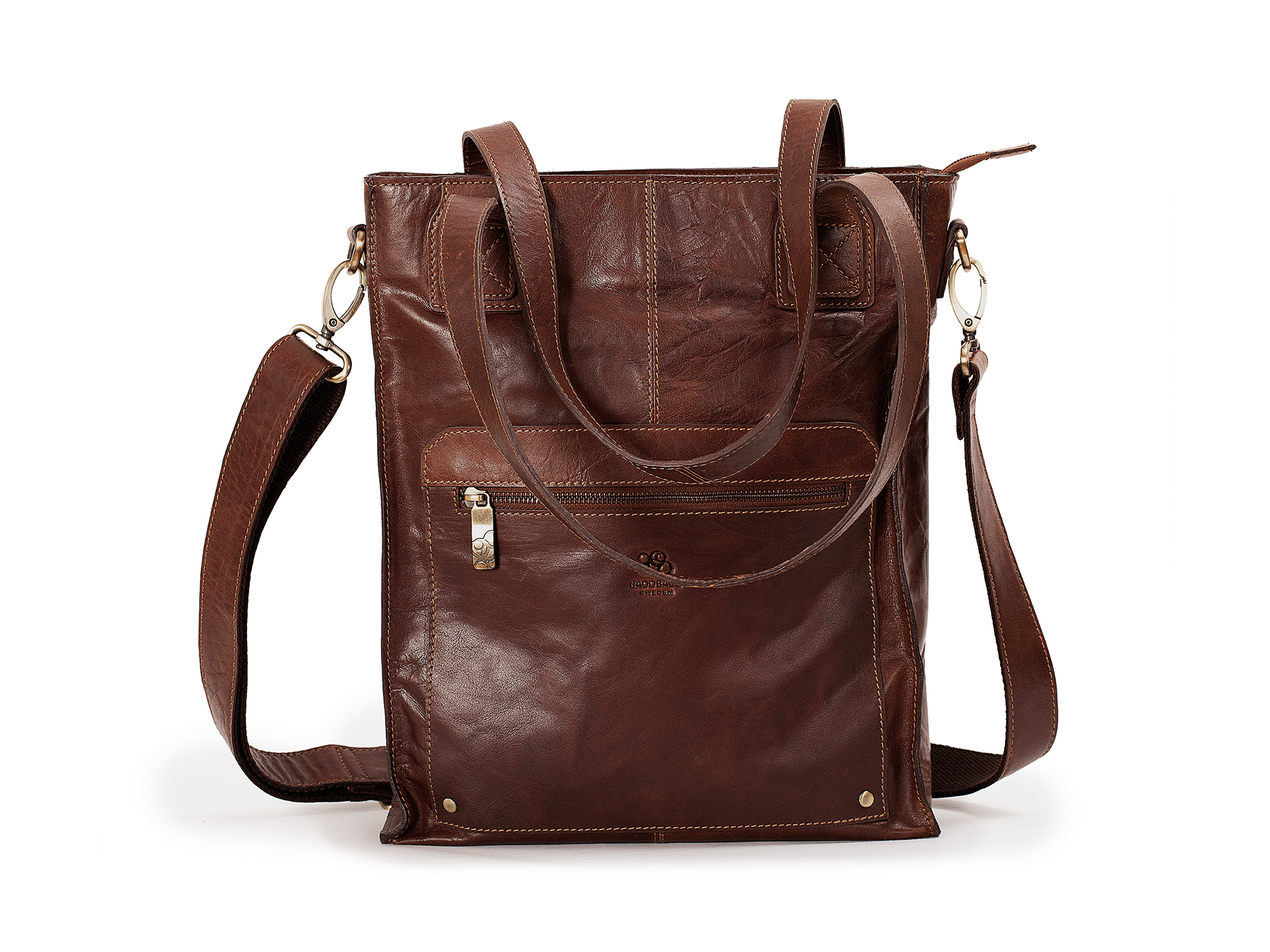 Kézitáska Totebag 13" Brandy LB024 1 Brandy bőr totebag 13 laptophoz LB024 - bivalybőr all-in-one kézitáska