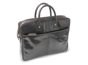 férfi bőr aktatáska 13″ Brown BB100-2 - Bivallybőr laptoptáska barna színben