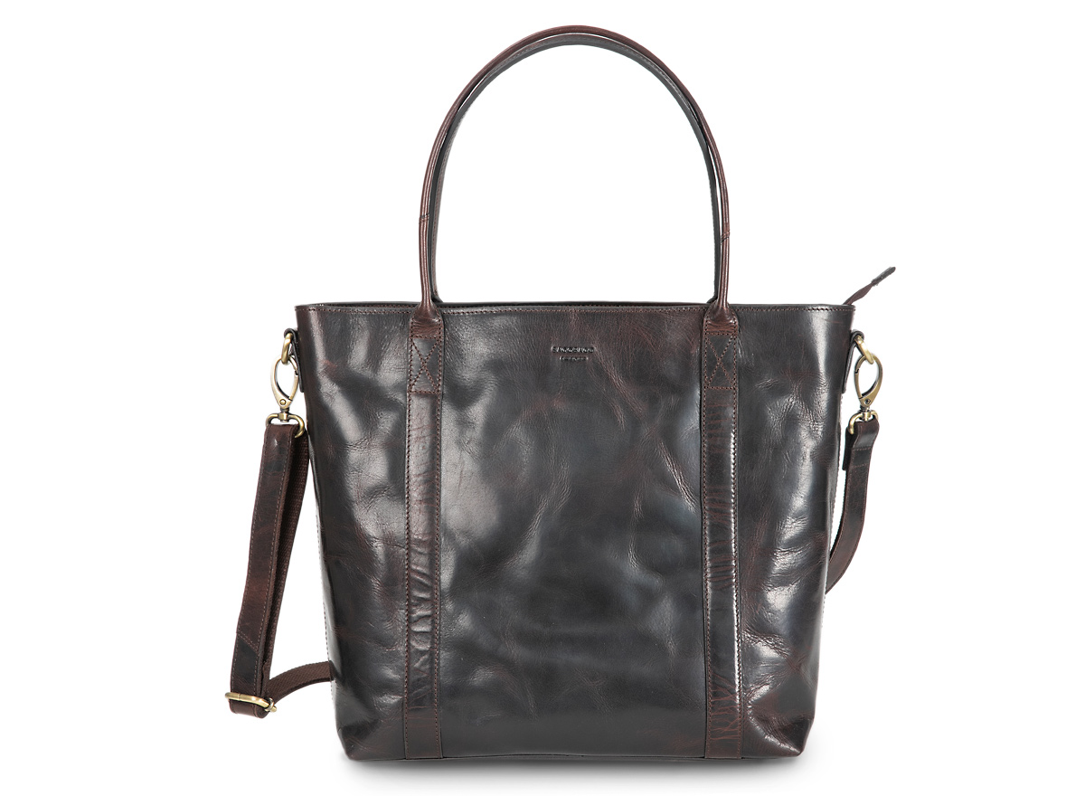 Bevásárló táska Ladies Shopper Brown LB044-2 1 BBarna bivalybőr női bshopper táska 16 hüvelykes laptophoz (LB044-2)